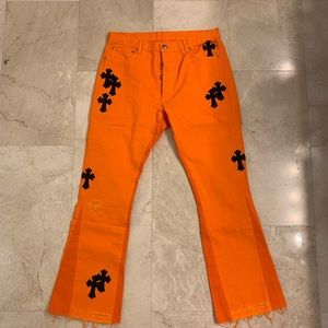 Chrome hearts flared denim